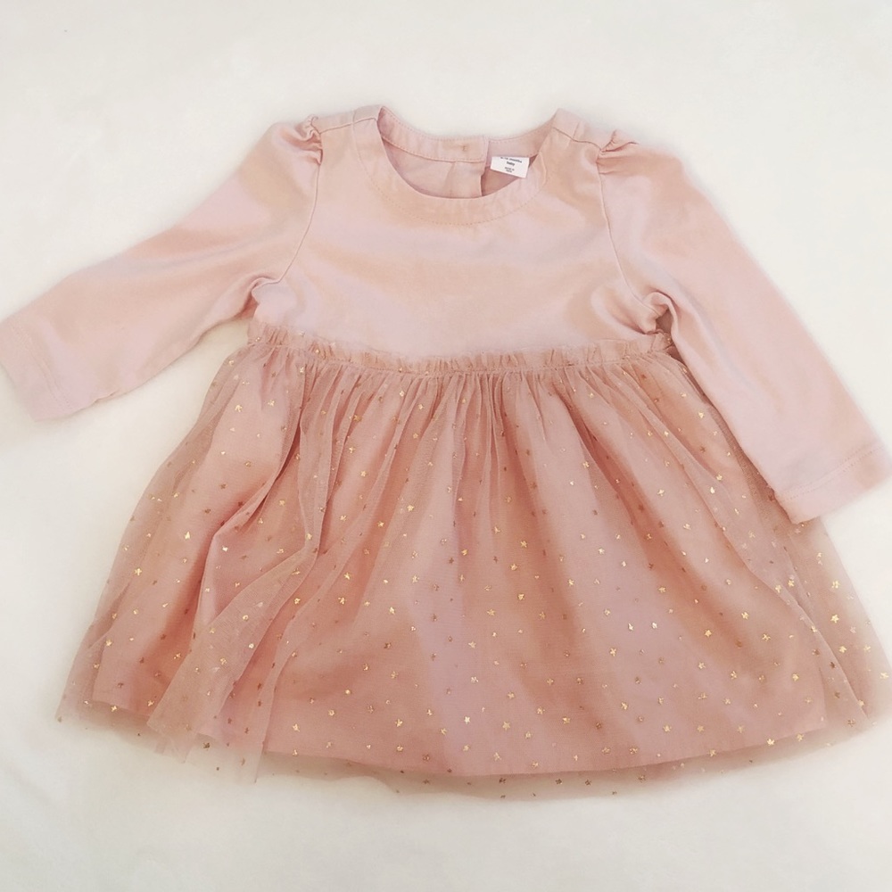 Gap pink t shirt dress 6-12 months